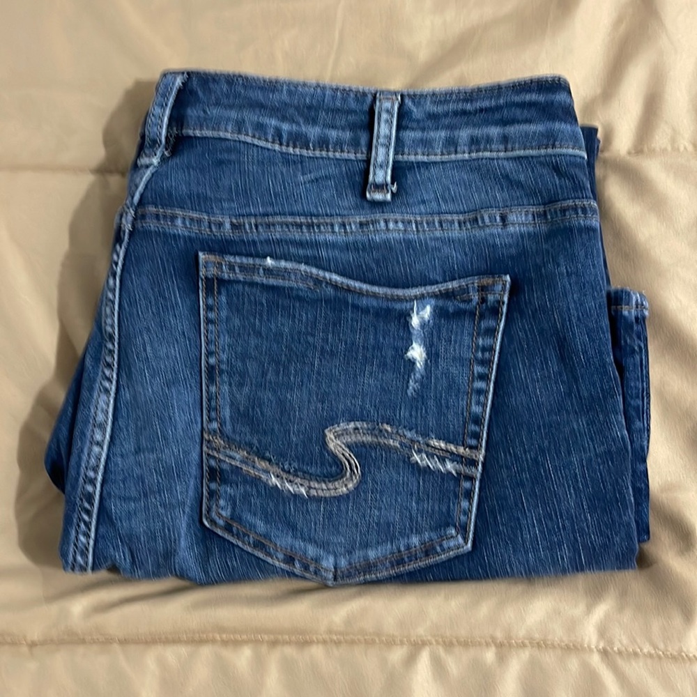 Silver Elyse Capri Jeans 16